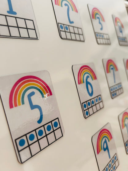 Number Flash Card Magnets