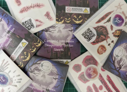 Graphic Halloween Temporary Tattoos - The Craft Room UK