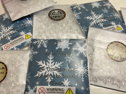 Transparent Snowflake Beads