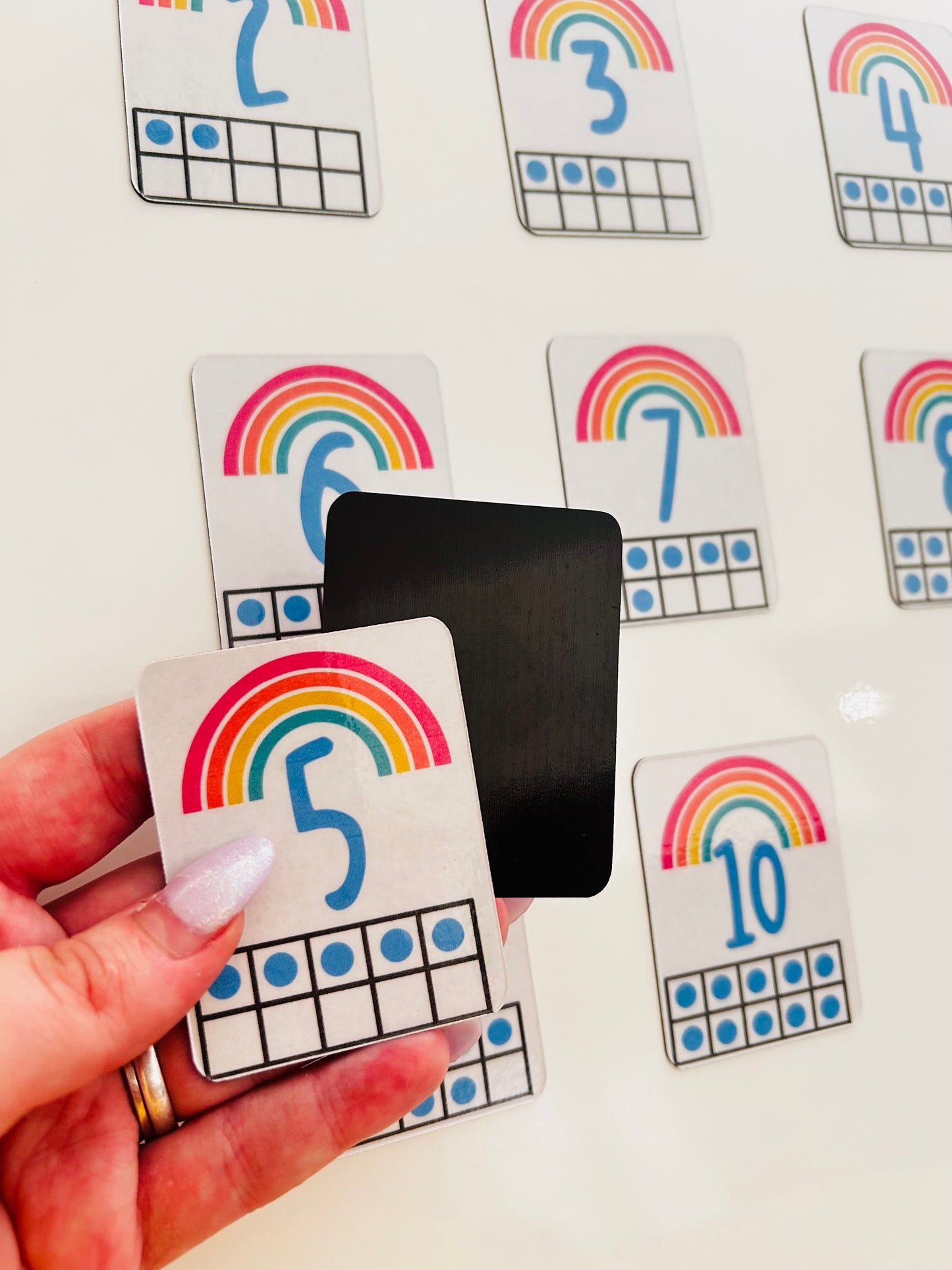 Number Flash Card Magnets
