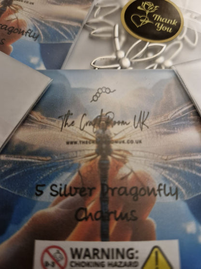Silver Dragonfly Charms
