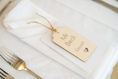 Wedding Breakfast Wooden Name Tags
