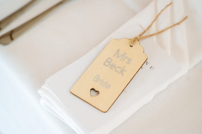 Wedding Breakfast Wooden Name Tags