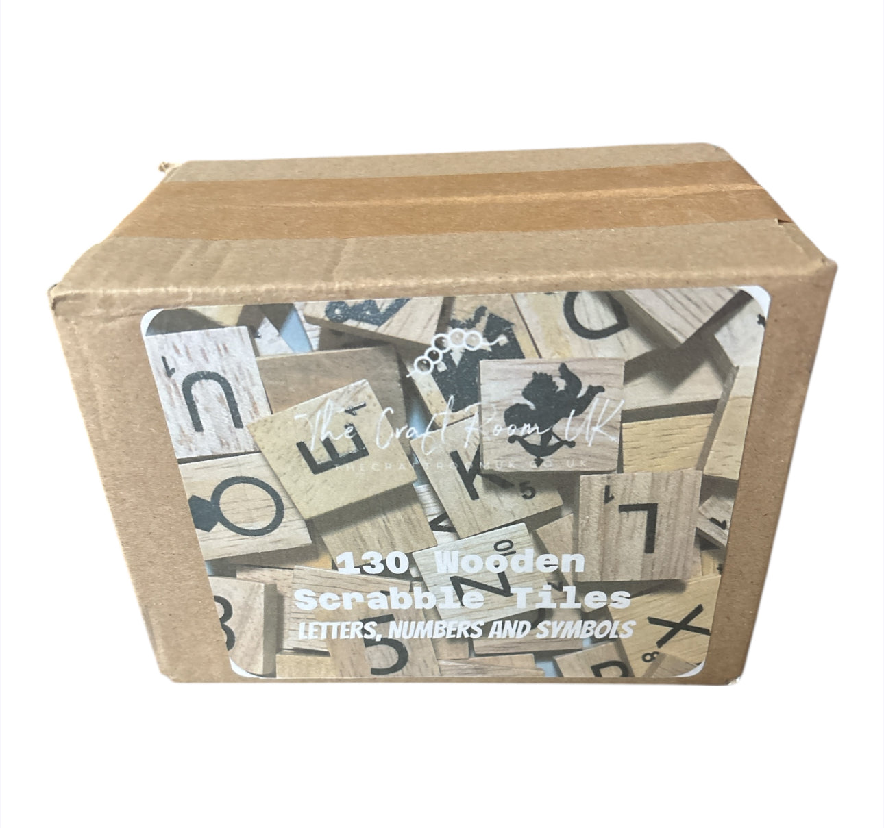 Wooden Scrabble Tile Craft Box