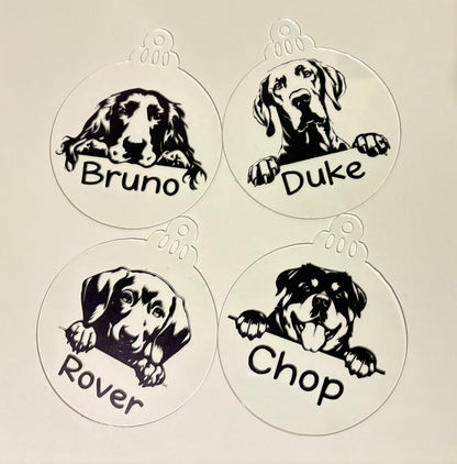 Personalised Dog Christmas Decorations