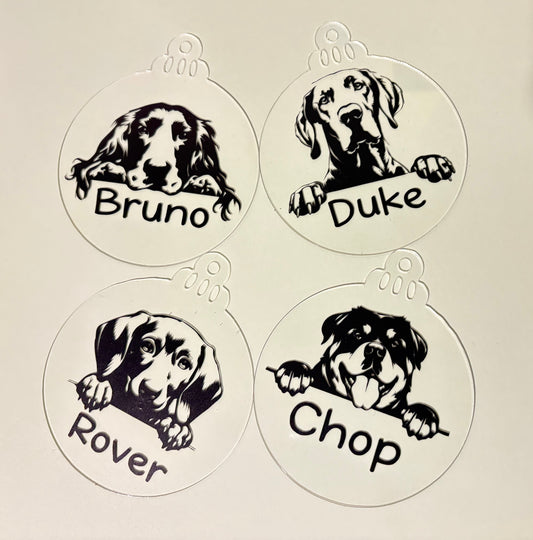 Personalised Dog Christmas Decorations