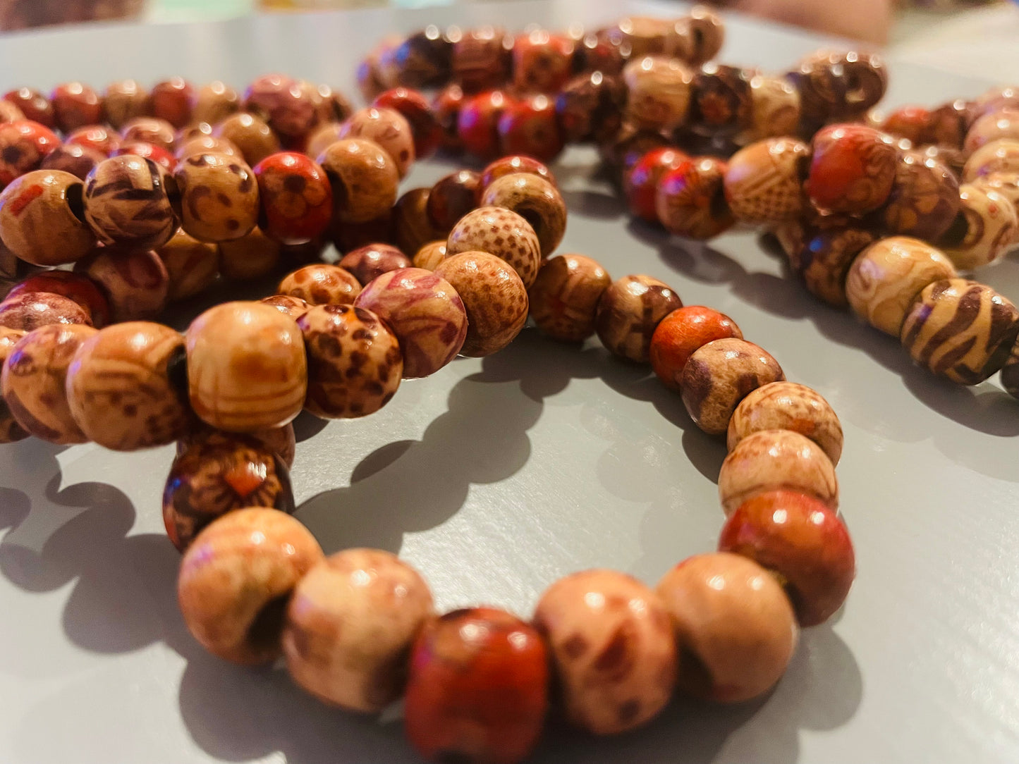 Wooden African Bead Bracelet