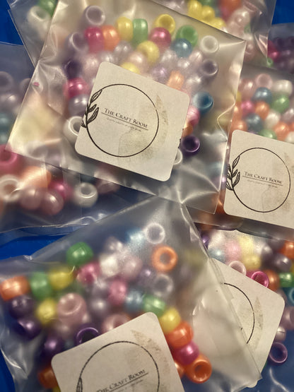 Colourful Mini Pearlised Pony Beads - The Craft Room UK