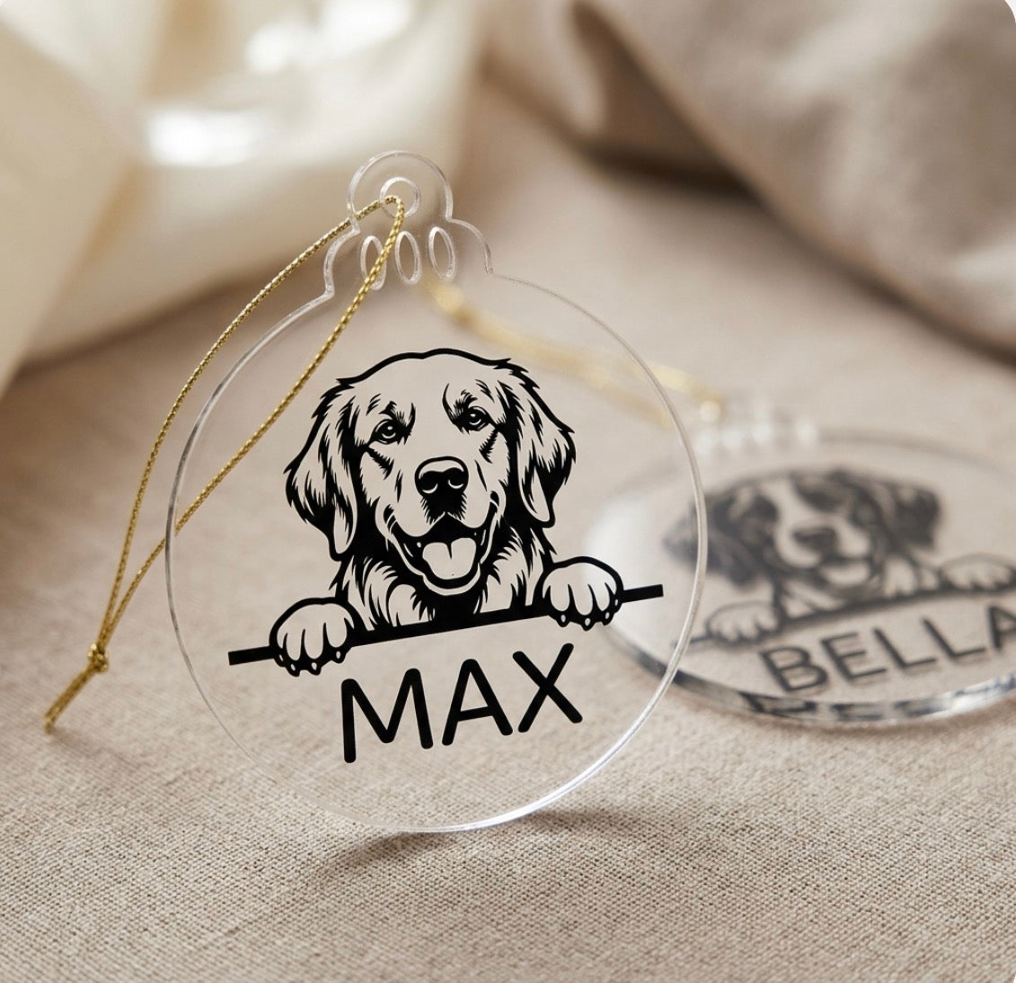 Personalised Dog Christmas Decorations