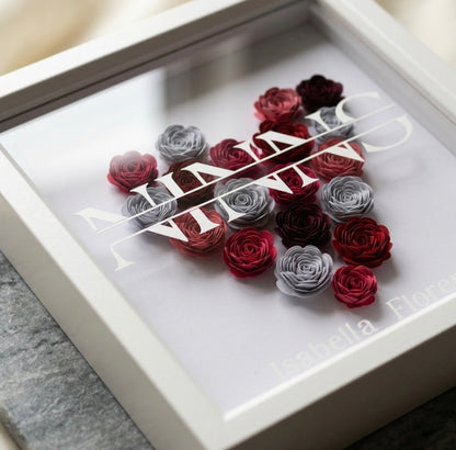 Personalised Flower Shadow Box