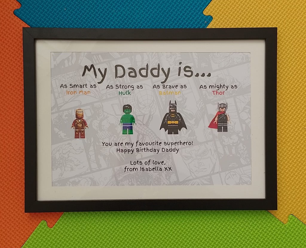 Personalised Superhero A4 Frame