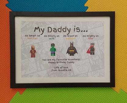 Personalised Superhero A4 Frame