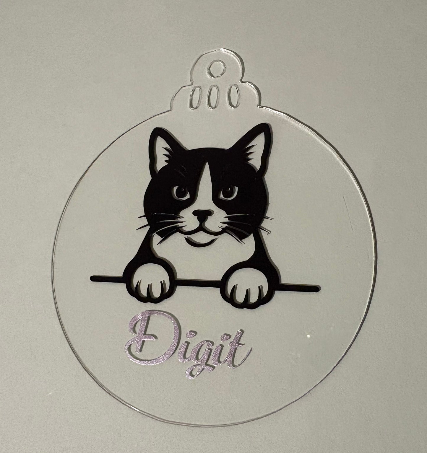 Personalised Cat Christmas Decorations