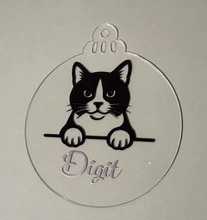 Personalised Cat Christmas Decorations