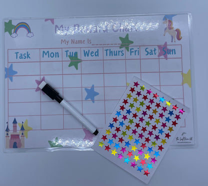 Dry Wipe Reward Charts