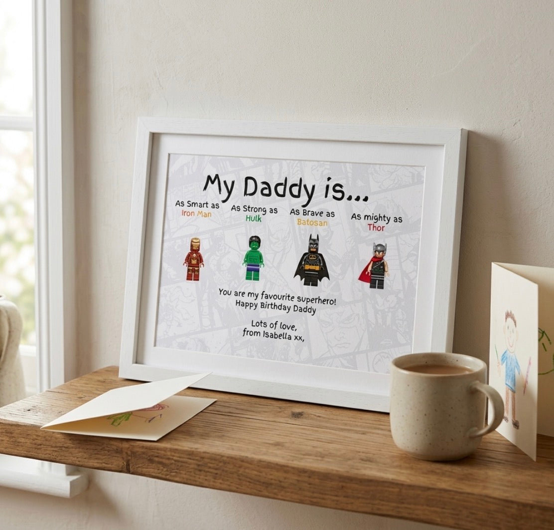 Personalised Superhero A4 Frame