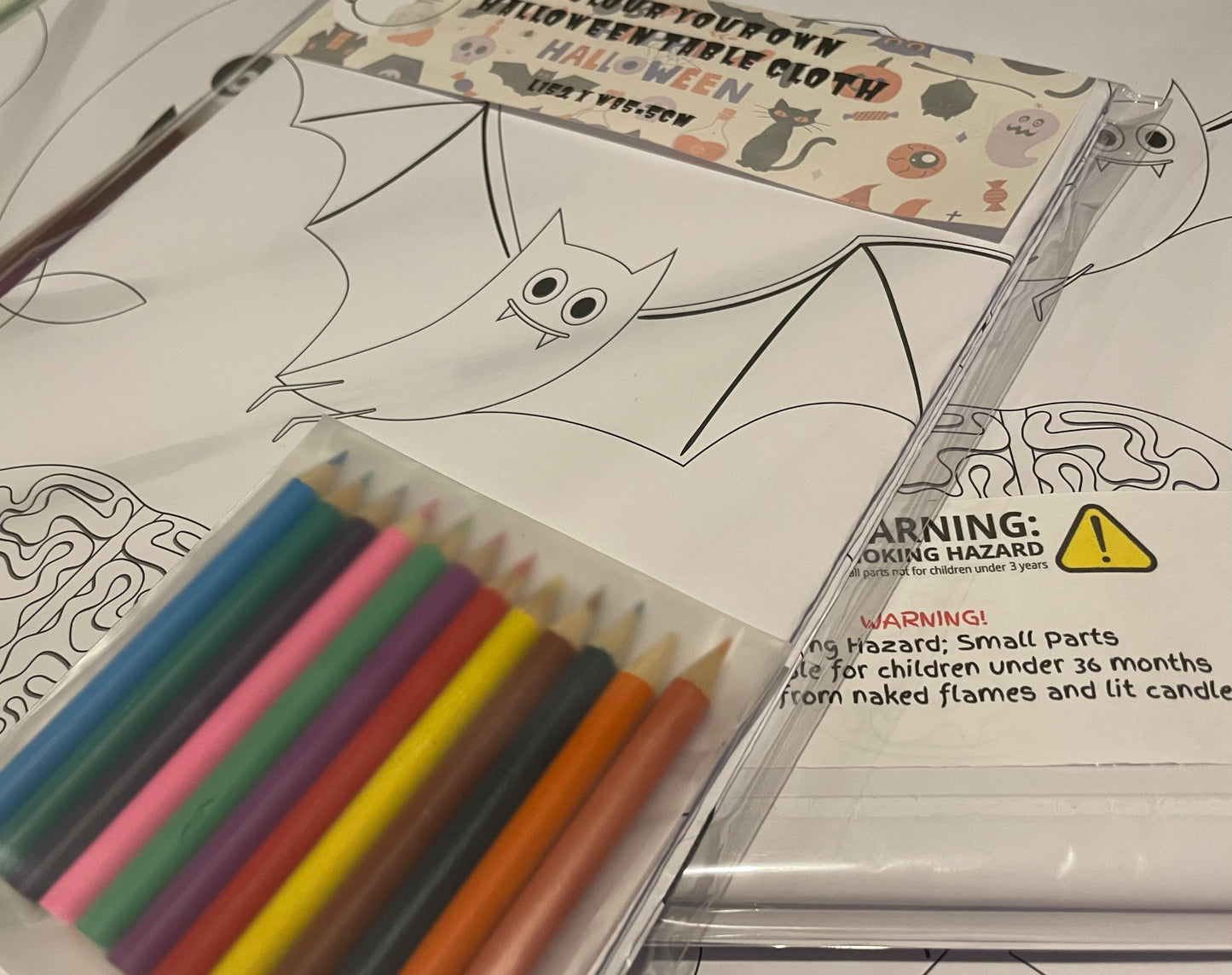 Colour your own Halloween Table Cloth