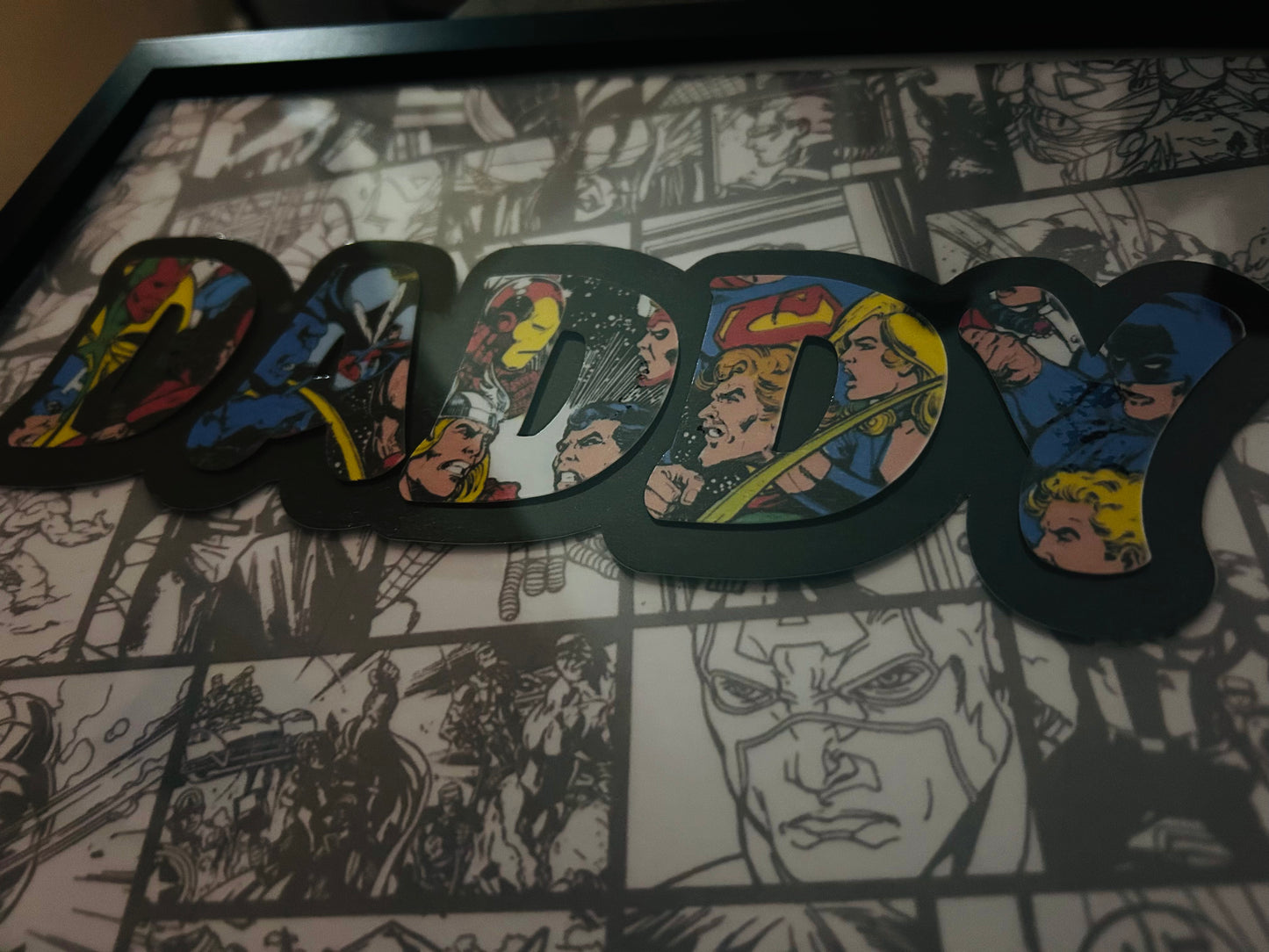 Personalised Superhero Name Art A4 Frame