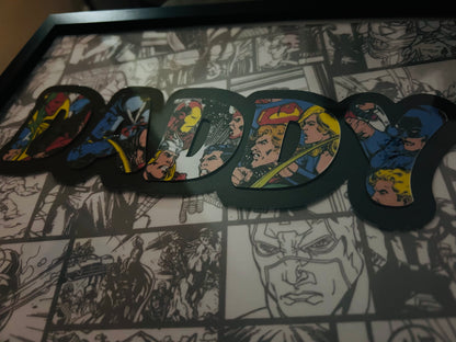 Personalised Superhero Name Art A4 Frame