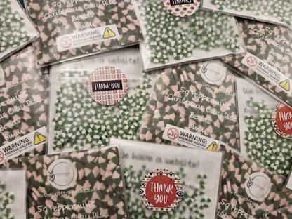 Peppermint Christmas Clay Disc Beads