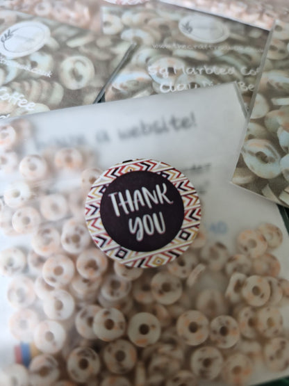 Marbled Coffee Clay Disc Beads