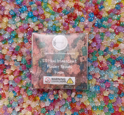 Mini Iridescent Flower Beads