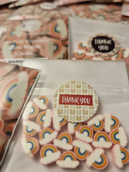 Pink Rainbow Clay Beads