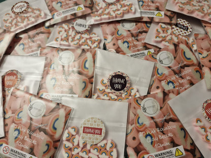 Pink Rainbow Clay Beads