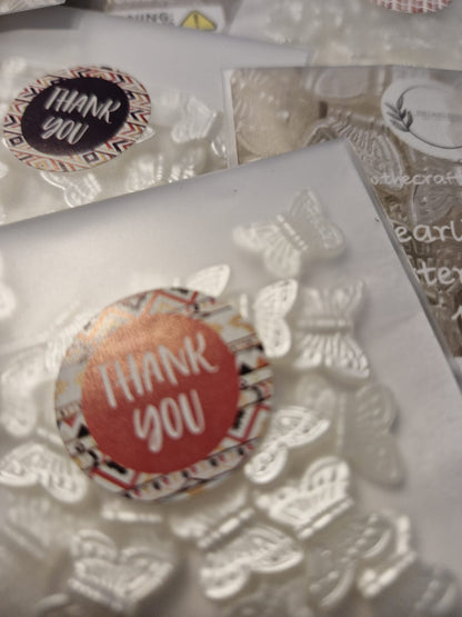 Pearlised White Butterfly Beads