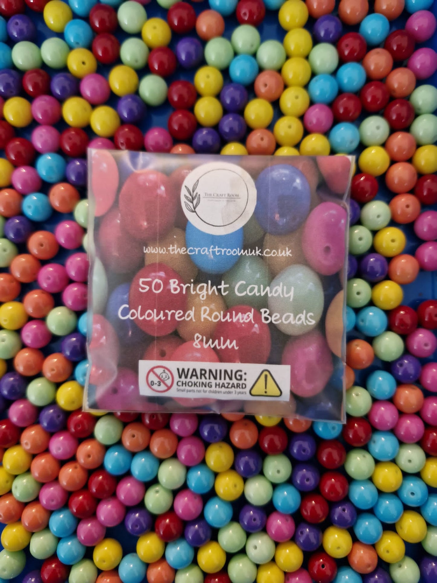 Bright Candy Coloured Round Beads