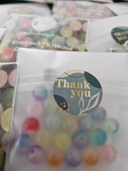 Gradient Mermaid Glass Beads