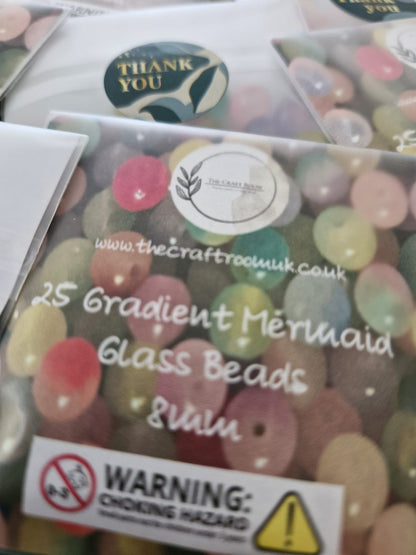 Gradient Mermaid Glass Beads