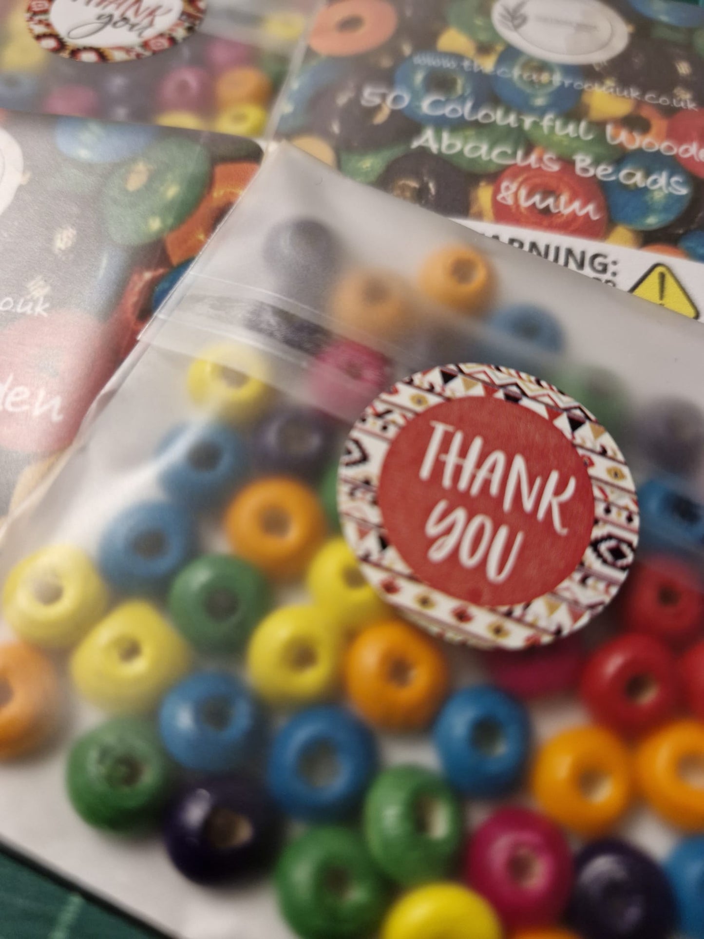 Rainbow Colour Abacus Beads