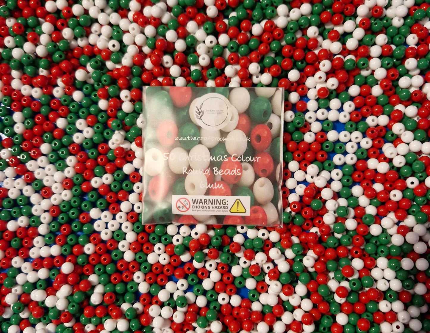 Christmas Colour Round Beads - The Craft Room UK