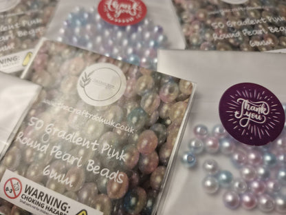 Gradient Pink Pearl Beads