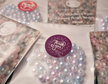 Gradient Pink Pearl Beads