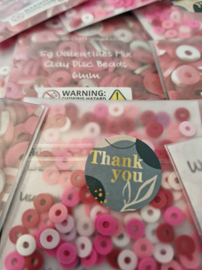 Valentines Mix Clay Beads