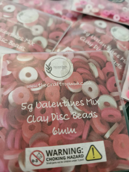 Valentines Mix Clay Beads