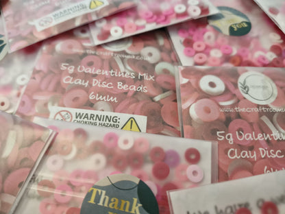Valentines Mix Clay Beads