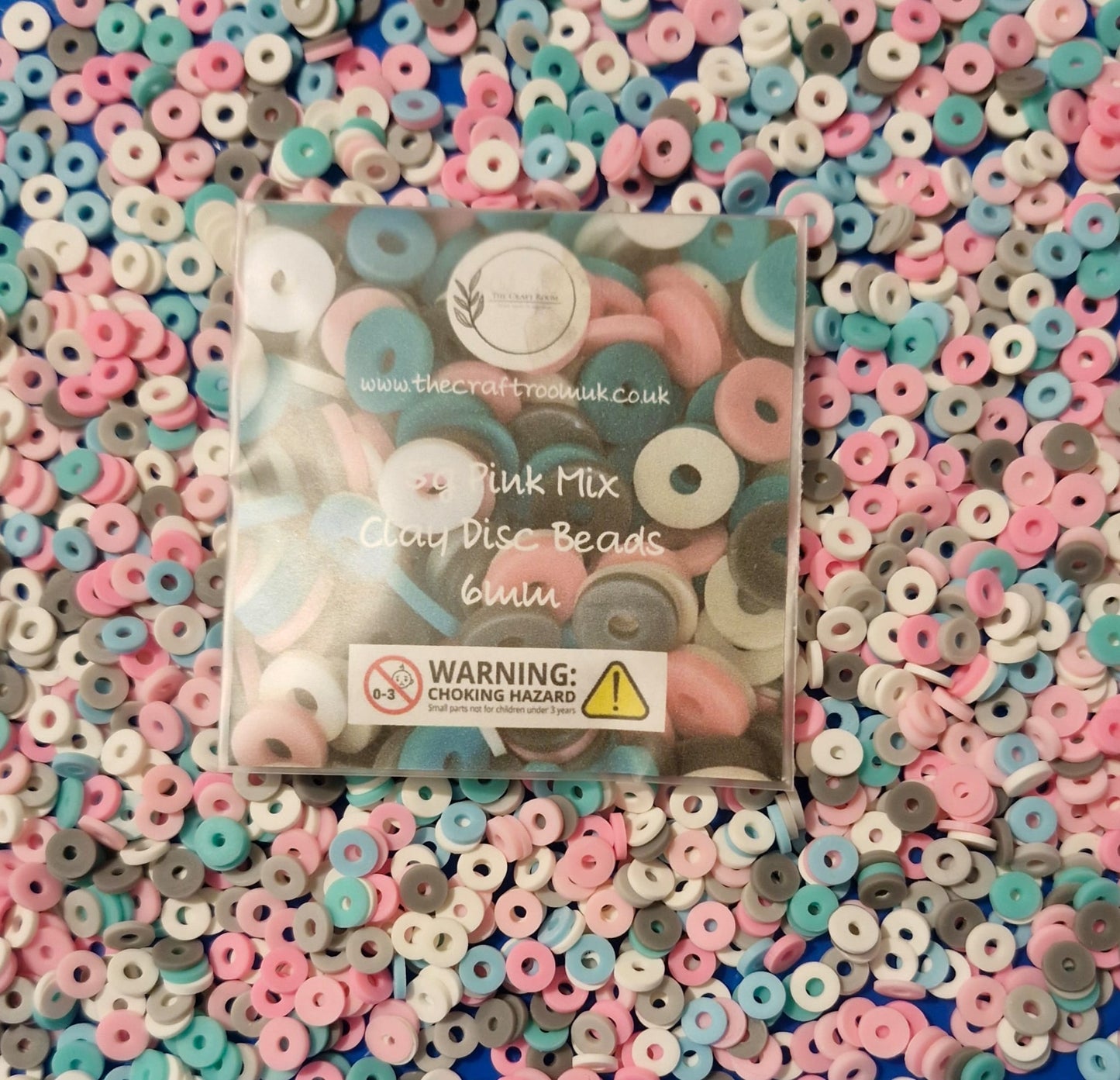 Pink Mix Clay Disc Beads