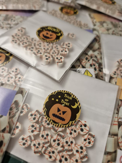 Halloween Skull Clay Beads