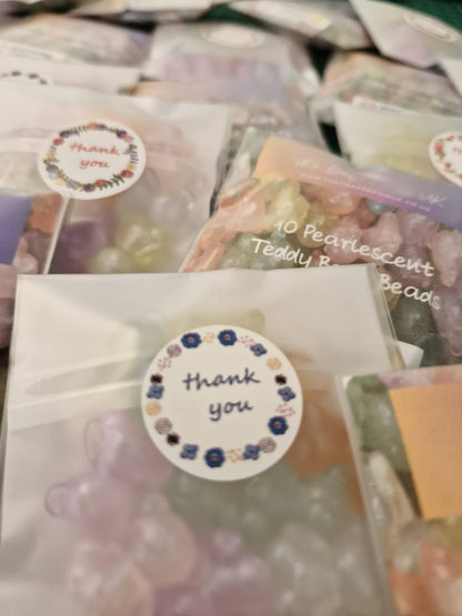 Pearlescent Teddy Bear Beads