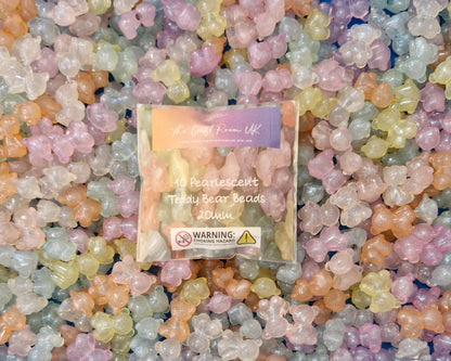 Pearlescent Teddy Bear Beads