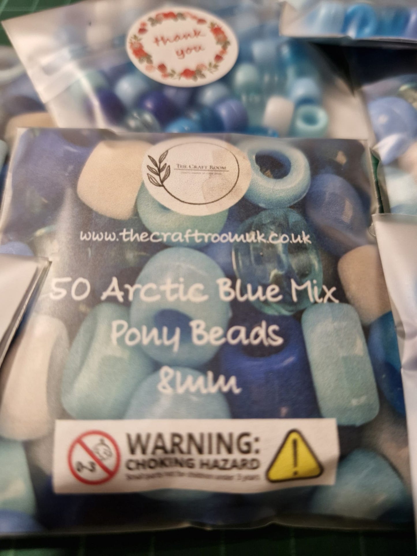 Arctic Blue Mix Pony Beads