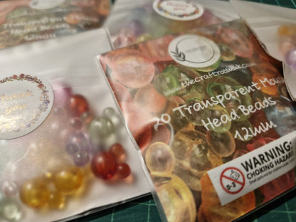 Transparent Mouse Head Beads