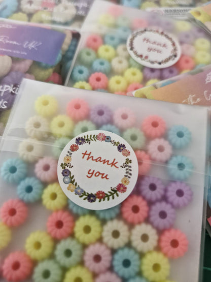 Pastel Pumpkin Abacus Beads