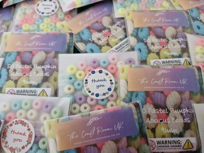 Pastel Pumpkin Abacus Beads