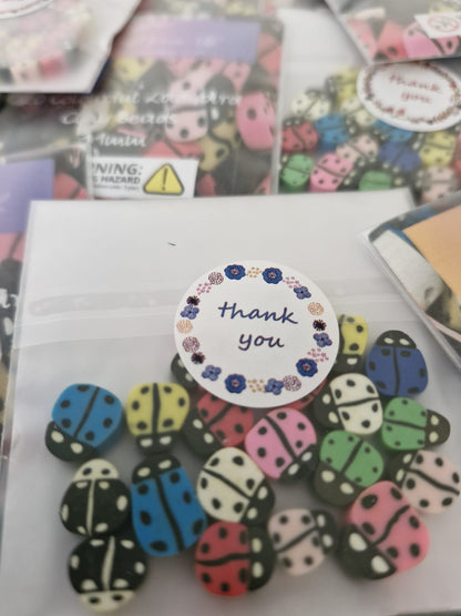 Colourful Ladybird Clay Beads
