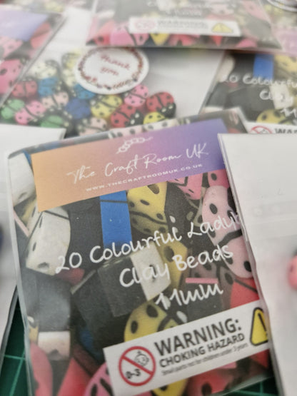 Colourful Ladybird Clay Beads