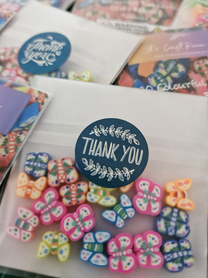 Colourful Butterfly Clay Beads